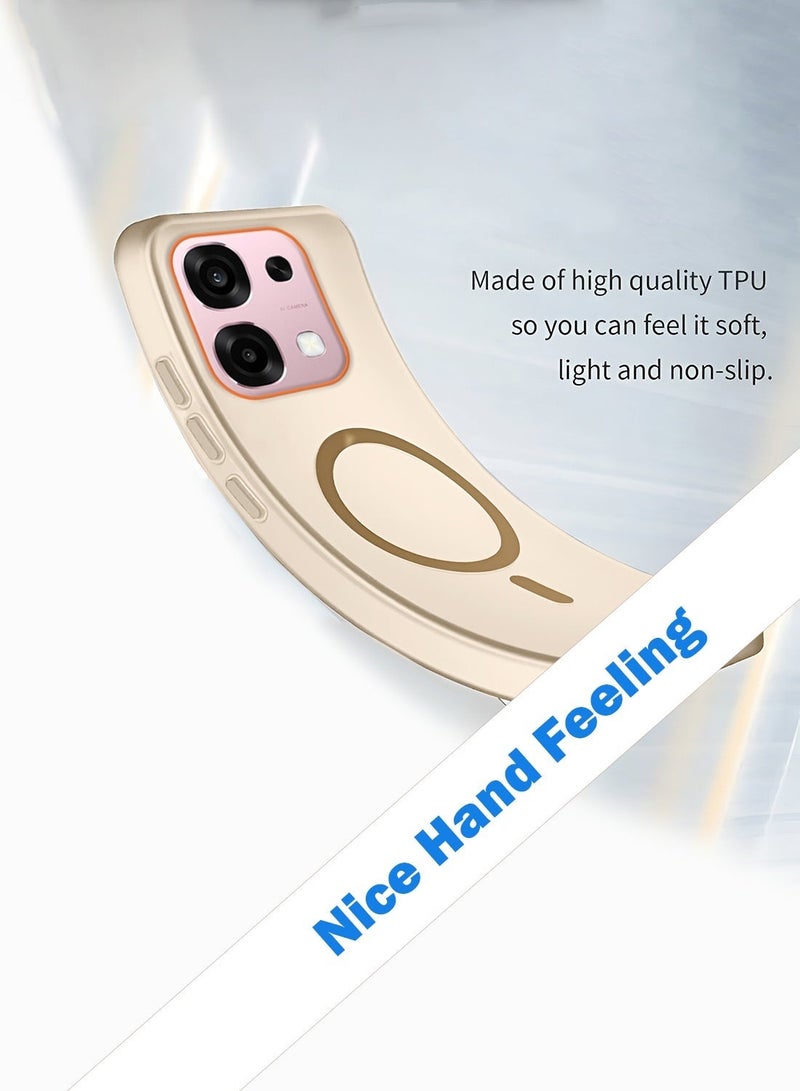 Wtech Oppo A6 Pro / Oppo F31 5G 2025 Hybrid Translucent Magsafe with Magnetic Charging Raised Camera Lips Elegant Look Case Cover (MCMPMN) - Brown - Image 3